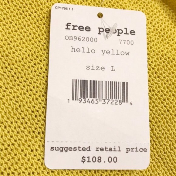 Free People Oh Hello Cardi Yellow. L - Picture 10 of 11